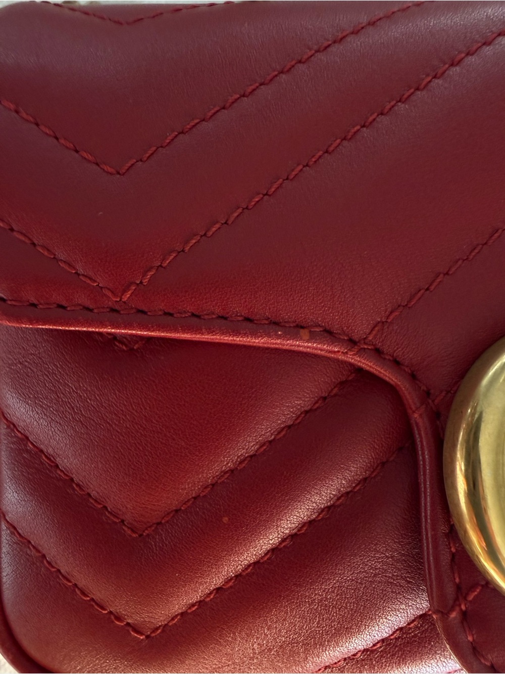 Gucci Super Mini Marmont Matelassé Leather Chain Crossbody Bag - Picture 12 of 17